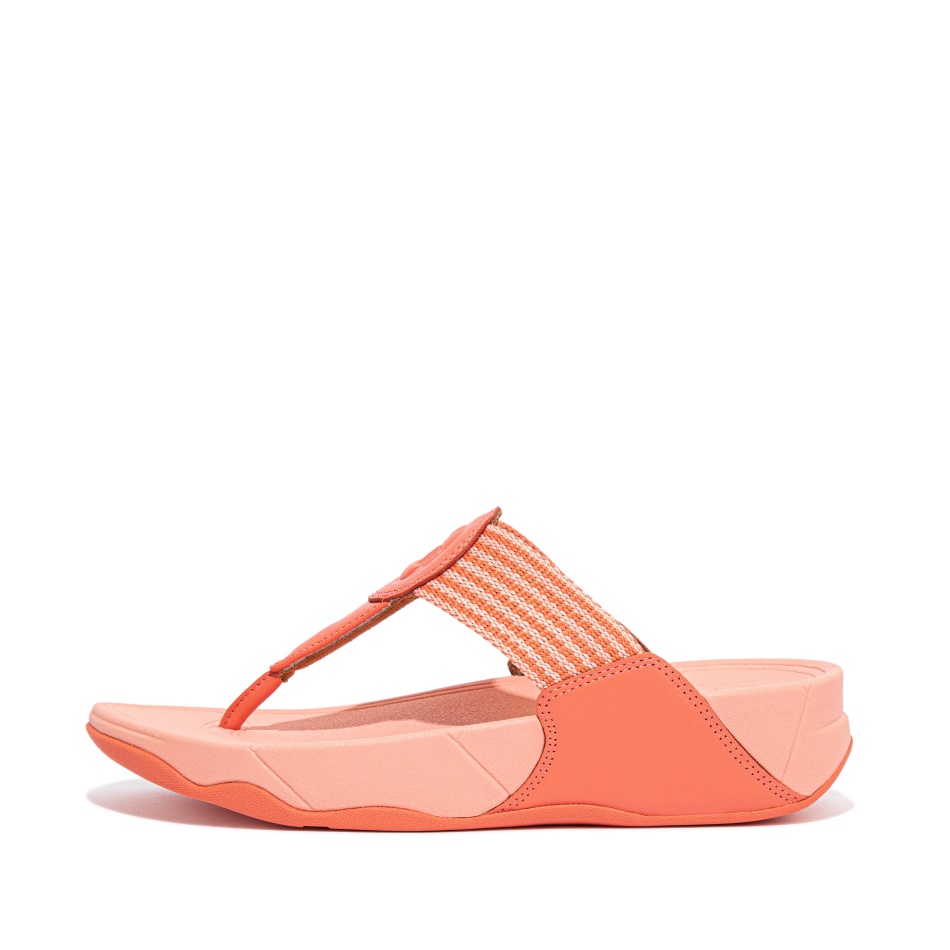 Fitflop Finestripe Toe-Post Sandals Persimmon