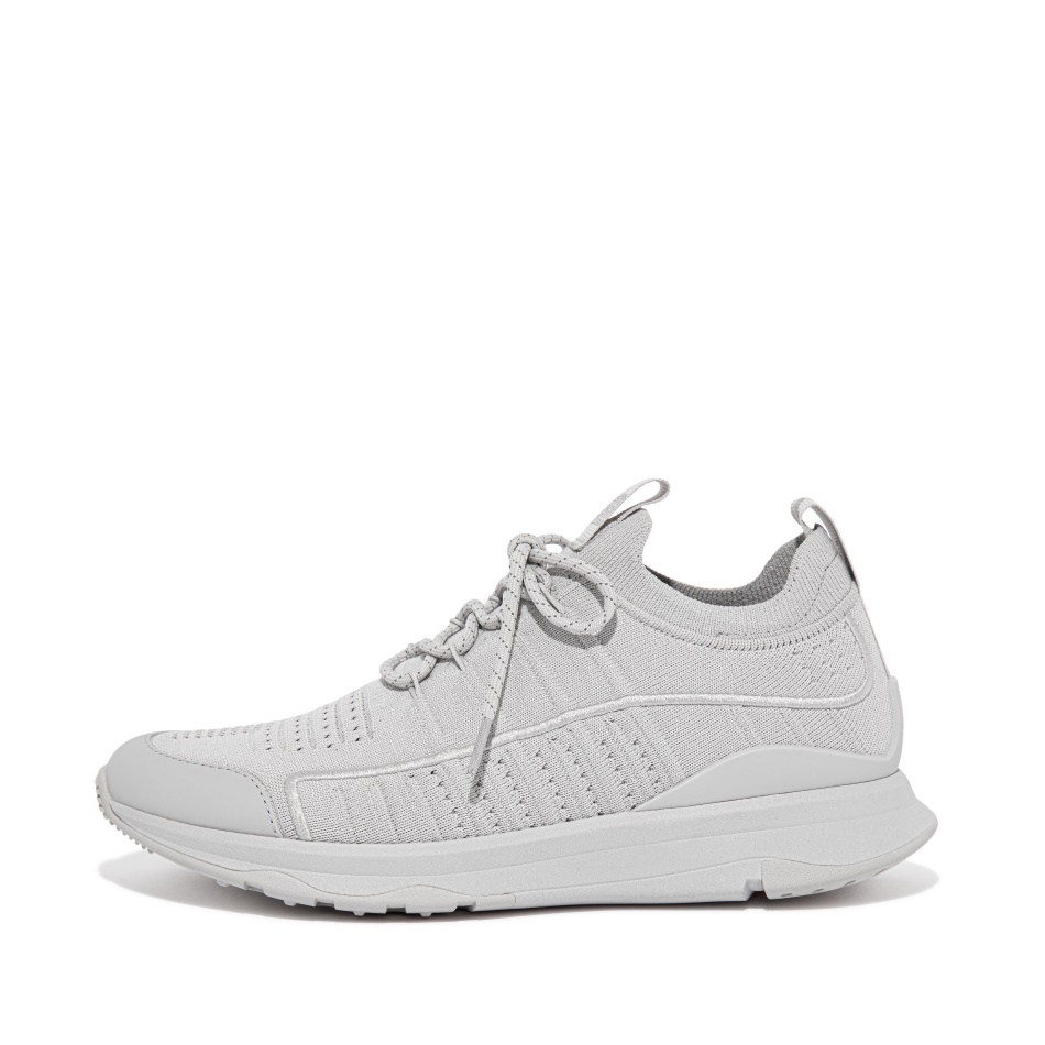 Fitflop Knit Sports Trainers Soft Grey