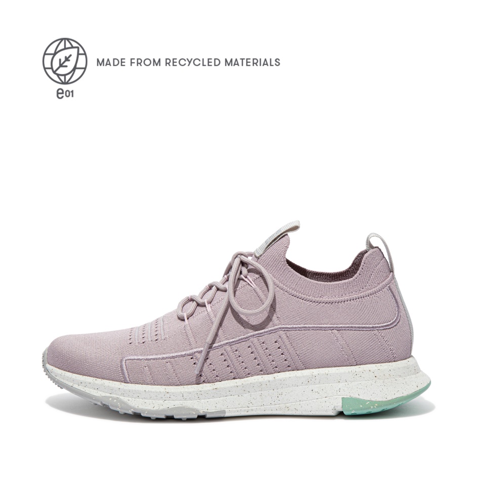 Fitflop Knit Sports Trainers Soft Lilac Mix