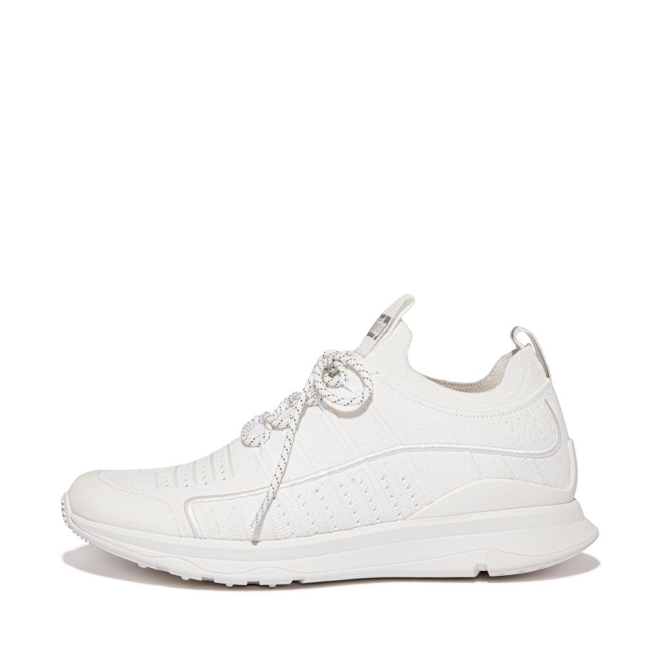 Fitflop Knit Sports Trainers Urban White