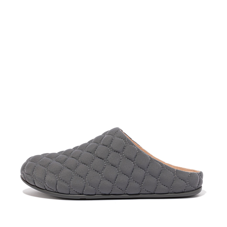 Fitflop Quilted Slippers Pewter Grey