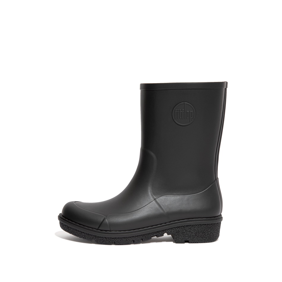 Fitflop Short Wellington Boots All Black