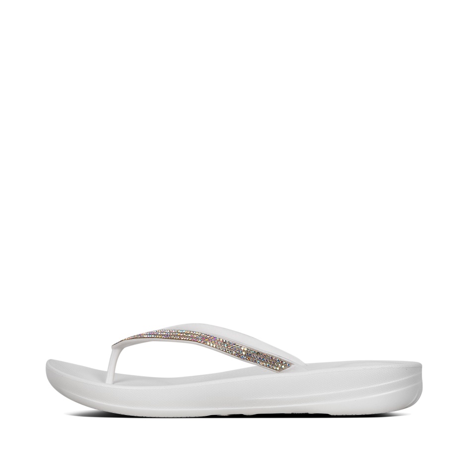 Fitflop Sparkle Ergonomic Flip-Flops Urban White