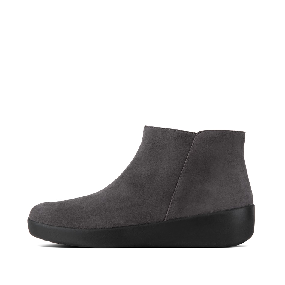 Fitflop Suede Ankle Boots Steel Grey