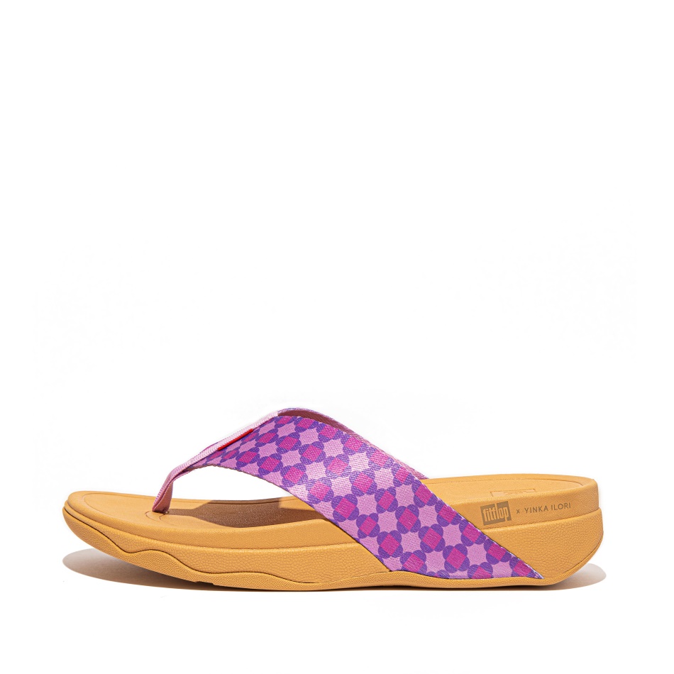 Fitflop Toe-Post Sandals Violet-Plum Mix