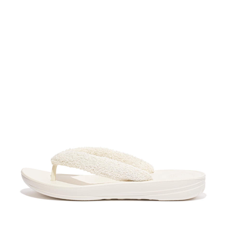 Fitflop Towelling Flip-Flops Cream
