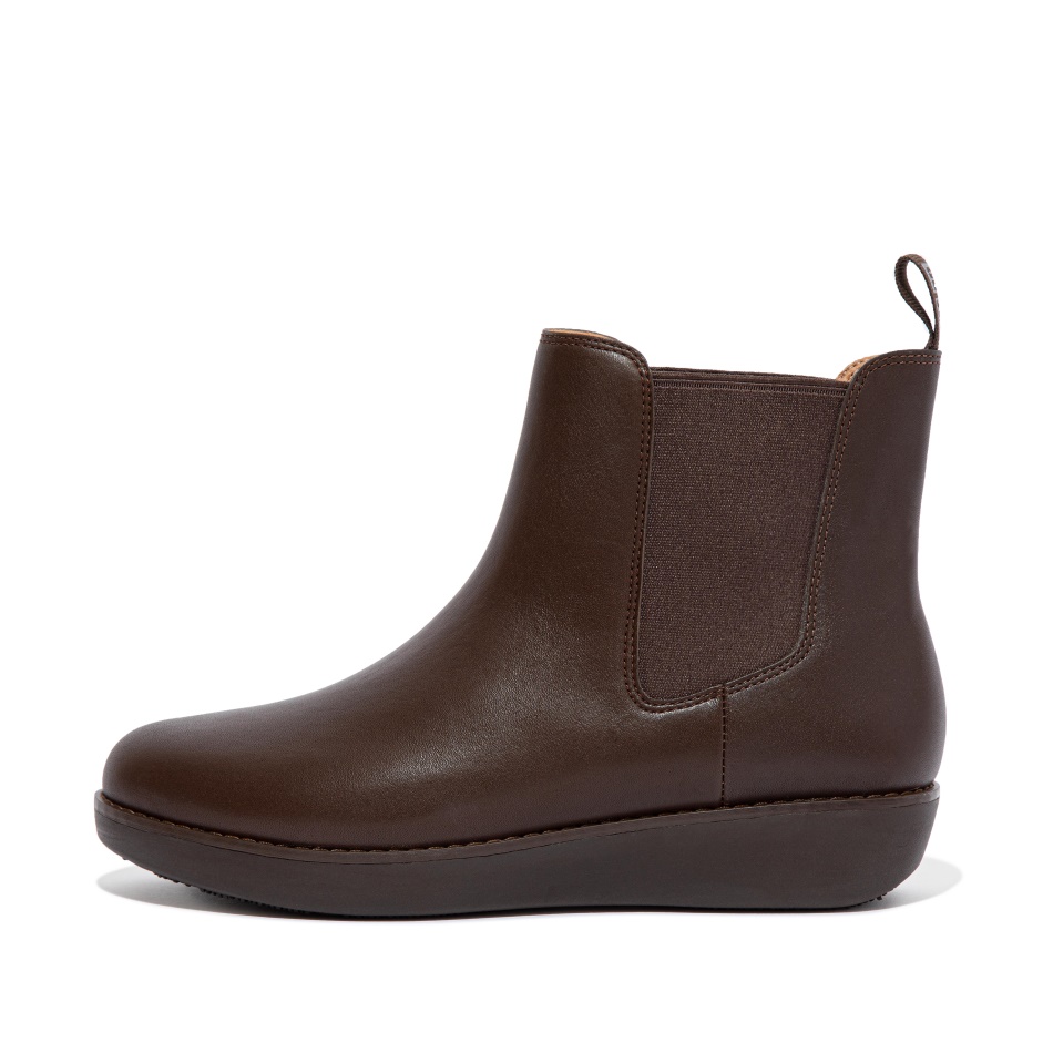 Fitflop Waterproof Leather Chelsea Boots Brown Mix